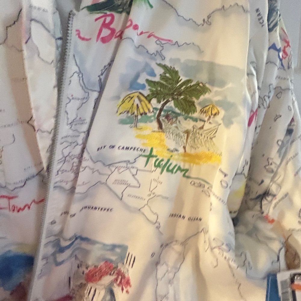 GAP Multicolor Map Print Bomber Jacket - Picture 4 of 6